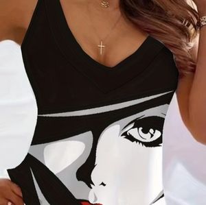 Graphic printed cami top